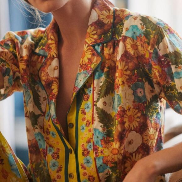 NEW Anthropologie The Moxy Collective Floral  Top - Picture 3 of 9